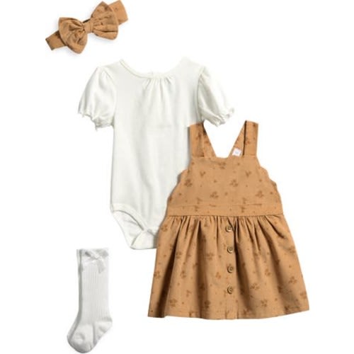 Rachel Zoe Ruffle Bodysuit, Jumper Dress, Socks & Headband Set | Nordstromrack