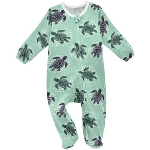 Dussdil Baby One-Piece Footies Newborn Rompers Pajamas Cotton Footed Pjs for Sleep Play Boys Girls