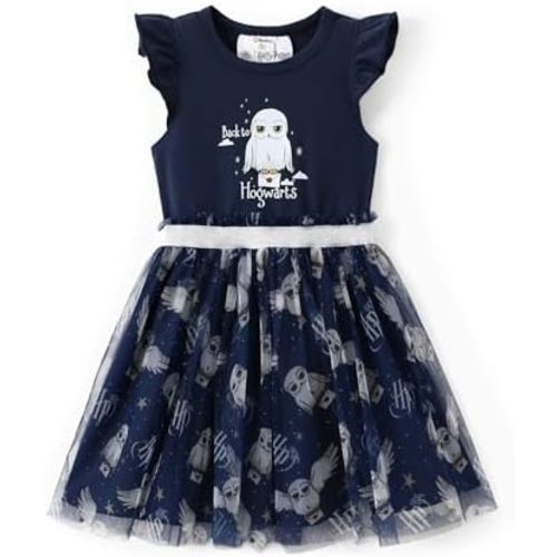 Harry Potter Dress Girls Clothes Gryffindor Hedwig Owl Print Short Sleeves Sun Dress Summer Casual for Teen Girls Size 5-12Y