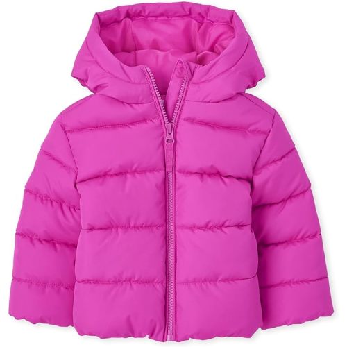 The Children's Place Baby and Toddler Girls' Medium Weight Wind-Resistant, Water-Resistant Puffer Jacket