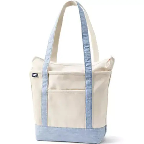Medium 5 Pocket Open Top Canvas Tote Bag | Lands' End