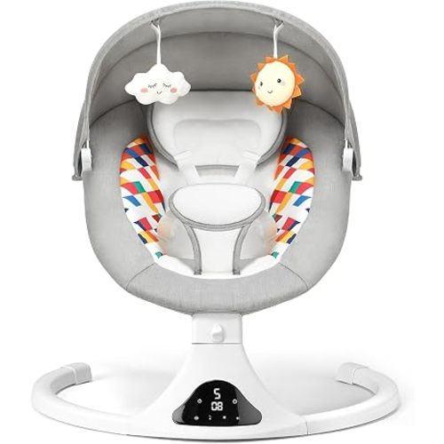 Baby Swing for Infants, Bluetooth Infant Swing with Remote Control