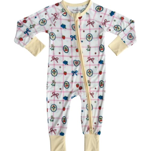 Sweet Plaid Zipper Romper – In My Jammers