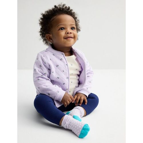 Baby Girl Carter's 3-pc. Floral Quilted Jacket, Bodysuit & Legging Set
