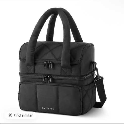 BAGSMART 11.8L Lunch Bag - Double Deck Insulated, Quilted Puffer - TikTok Shop