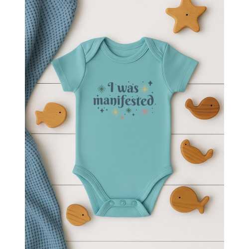 I Was Manifested Baby Onesie: Soft Cotton Spiritual Bodysuit