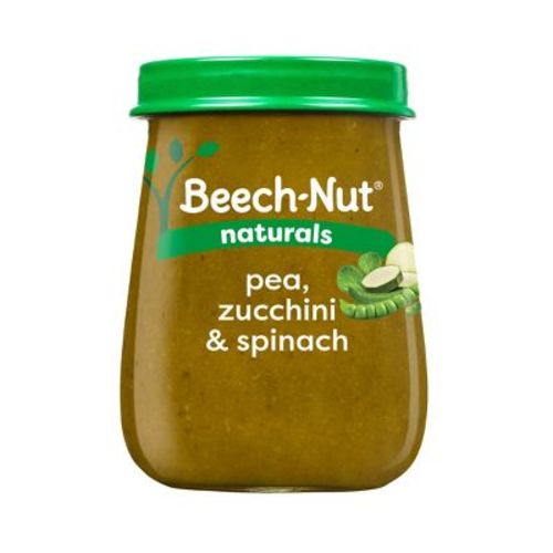 Beech-Nut Non-GMO Naturals Spinach, Zucchini & Peas Baby Food Jar - 4oz: Infant, 2nd Stage, Pureed, Ready to Eat