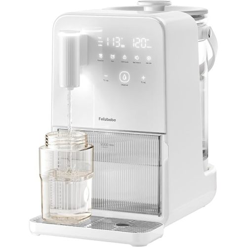 Instant Warm Water Dispenser, Water Warmer for Baby Formula, Adjustable Temperature & Volume, Hot Water Dispenser for Baby Bottle with Night Light, Detachable 3L Glass Water Tank, 7x24H Keep Warm