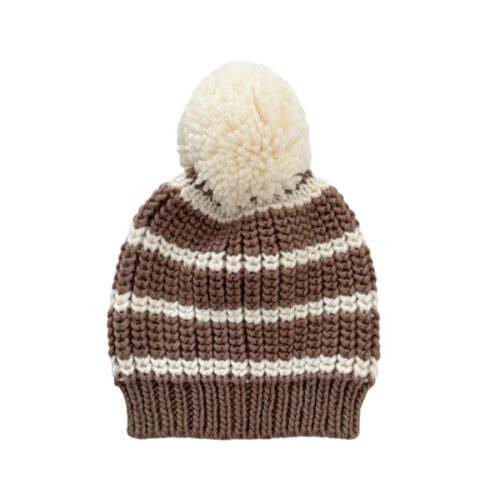 Rib Knit Stripe Hat