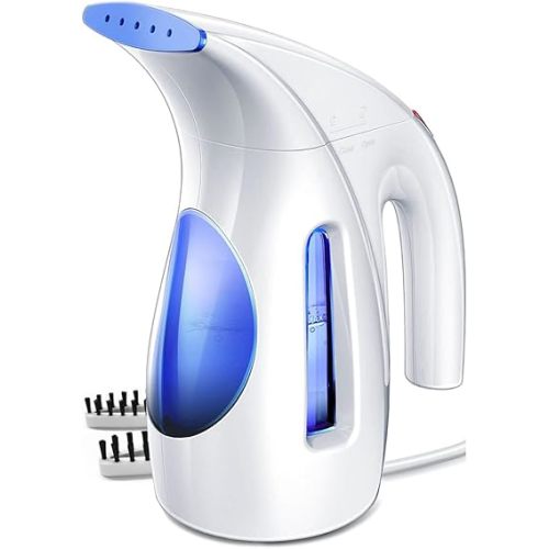 HiLIFE Steamer for Clothes, Portable Handheld Clothing Steamer, 240ml Big Capacity, 700W, Strong Power, Fabric Quick Wrinkle Remover for Home, Office, Travel (ONLY FOR 120V)-Blue