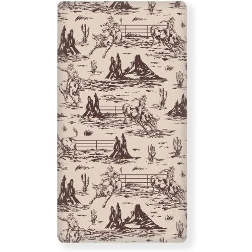 Western Baby Crib Sheets for Boys Girls American Cowboy Fitted Crib Sheet for Standard Crib and Toddler Mattress Cute Baby Mattress Sheets Toddler Bed Sheet 52x28x8 in