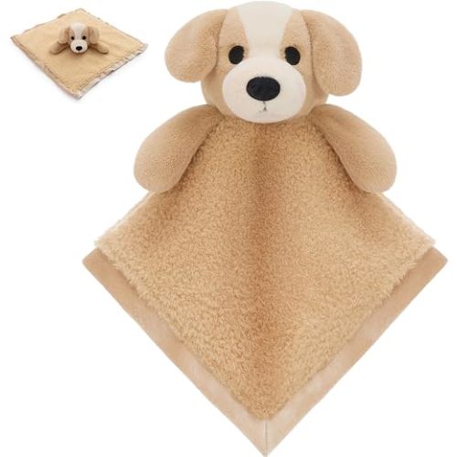 Dog Loveys for Babies 14" Baby Security Blanket Soft Snuggle Toy