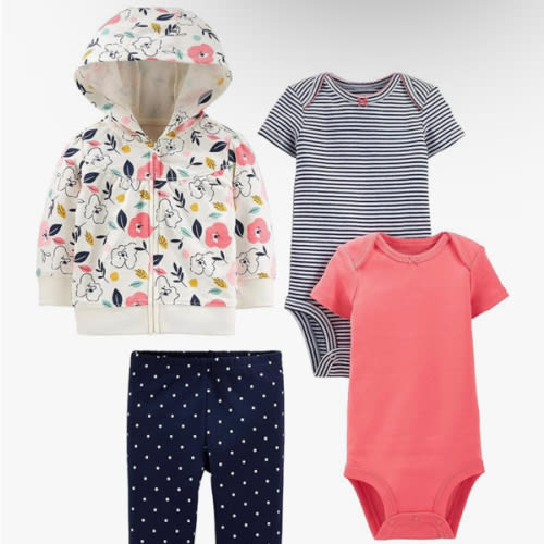 Simple Joys by Carter's Baby Girls' 4-Piece Jacket, Pant, and Bodysuit Set