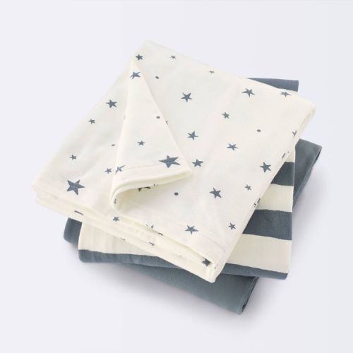 Jersey Swaddle Baby Blanket - Gray - 3pk - Cloud Island™