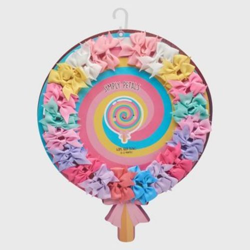 Simply Petals 40-Pack Lollipop Themed Baby Hair Bow Set - Assorted Baby Bows for 0-12 Months, Colorful Clips for Infants, Girl, 40pcs