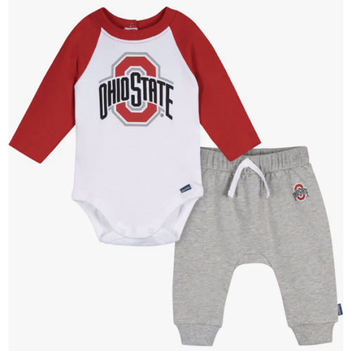 Gerber NCAA Baby Ohio State Raglan Bodysuit and Jogger Set