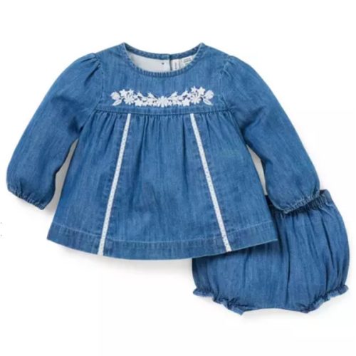 Baby Hudson Wash The Embroidered Chambray Matching Baby Set by Janie and Jack