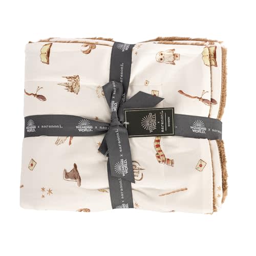 Saranoni Minky Lush Baby Blanket Harry Potter Receiving Blanket 30x40 | Wizarding World baby blanket with buttery-soft microfiber fabric for receiving, cuddles, and everyday comfort.