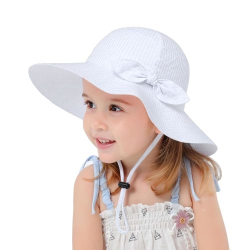 Toddler Kids Baby Girl Sun Hat Floppy Cotton Summer Hat 50+ SPF Protective
