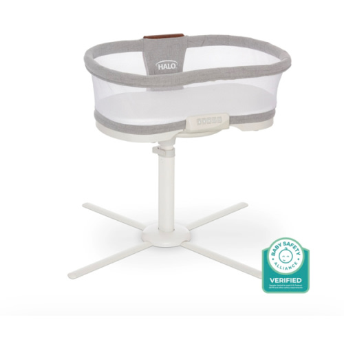 HALO - BassiNest Luxe Vibrating Bassinet, Bedside Sleeper - white