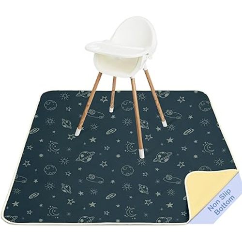 Basumee Splat Mat for Under High Chair, Waterproof & Mess-Proof Floor Mat