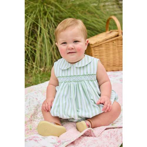 Sleeveless Barrington Bubble - Meriwether Stripe 12m