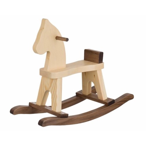 Rocking Horse, Natural & Walnut - Amish Handcrafted