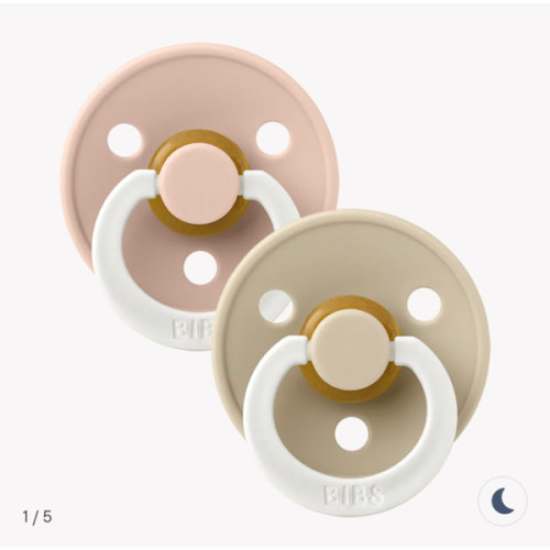BIBS Colour GLOW 2 Pack Pacifiers - Blush and Vanilla – Bibsworld store US