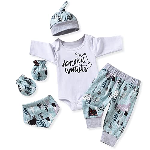 Aalizzwell Newborn Baby Boy Long Sleeve Outfit for Fall Winter