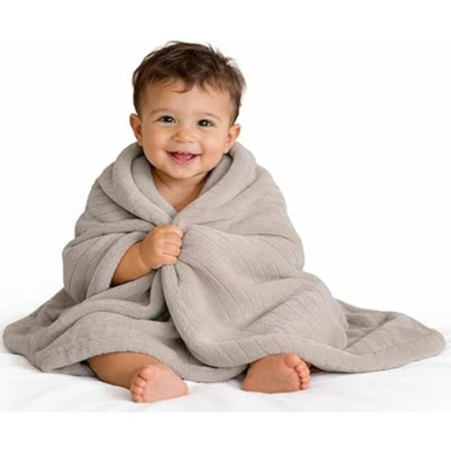 Ababy Baby Swaddle Blanket for Newborn – Ultra-Soft Flannel Receiving Blanket, 100% Polyester, Cozy & Gentle on Skin 28" x 40" - Warm Khaki
