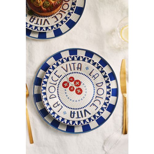 The Bistro Tile Stoneware Dessert Plate: Italia Edition