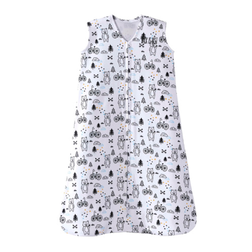 Bears And Bicycle Cotton Wearable Baby Blanket | Medium