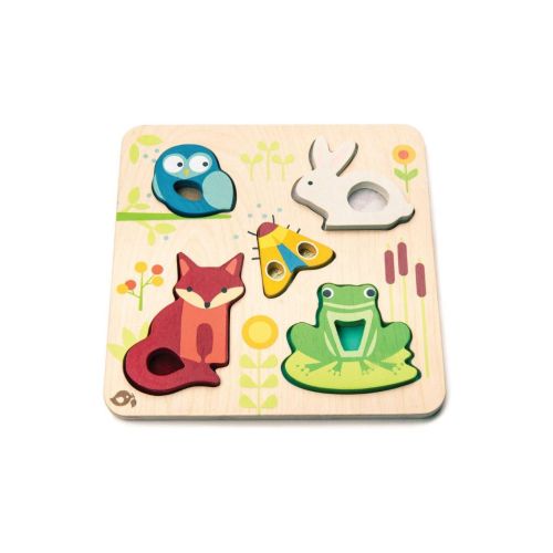 Touchy Feely Animals Wooden Puzzle