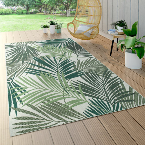 Bay Isle Home™ Kitts Tropical Green Indoor / Outdoor Area Rug & Reviews | Wayfair