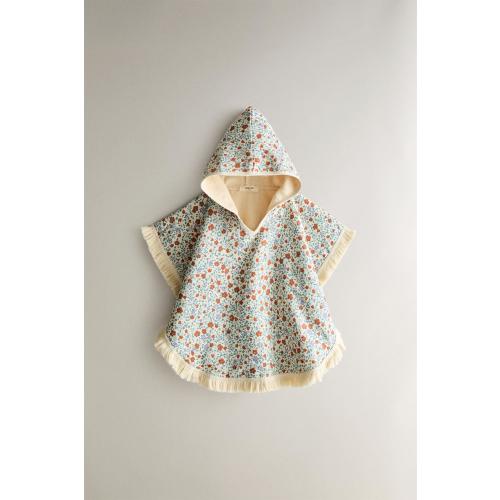 KIDS' FLORAL BEACH PONCHO - Sand | ZARA United States