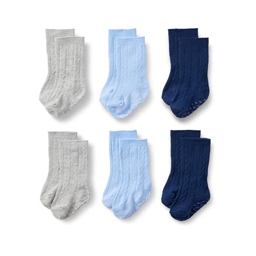 Amazon Essentials x Sofia Grainge Unisex Toddlers and Babies' Cable Knit Knee-High Socks, 6 Pairs