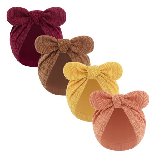 LIDHAY Newborn Baby Bow Knot Turban Hat Infant Hospital Hat Cotton Head Wrap Beanie Cap for Toddler Boys Girls 0-12 Months
