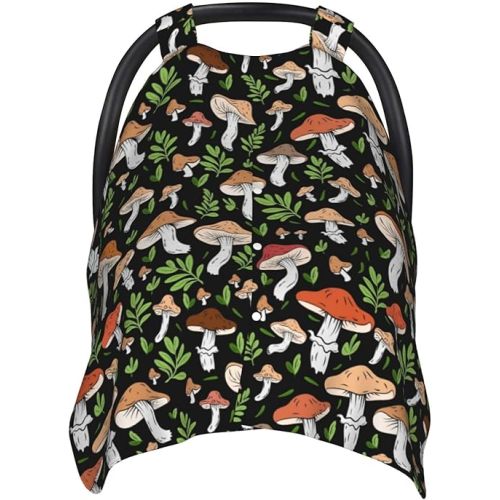 Mushroom Baby Car Seat Canopy Cover Multi Use Shower Gift, Nursing Cover for Mom Nursing Covers, Mushroom Baby Stuff Items