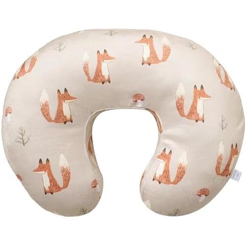 iEvolve Minky Nursing Pillow Cover Breast Feeding Pillow Cover Slipcover U Shape for Baby Boy Girl,Cover Only(Fox)