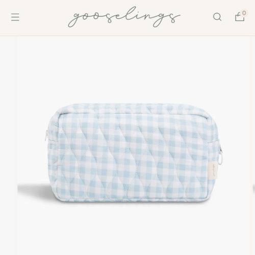 Toiletry Pouch - Blue Gingham