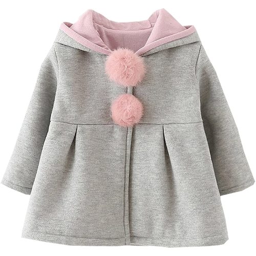 Girls Hooded Coat, 6-12 Months