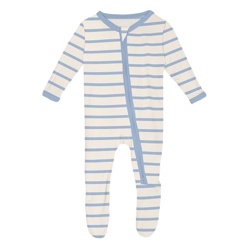 KicKee Footie with 2 Way Zipper in Celebration Prints, One-Piece Boy or Girl Baby Clothes