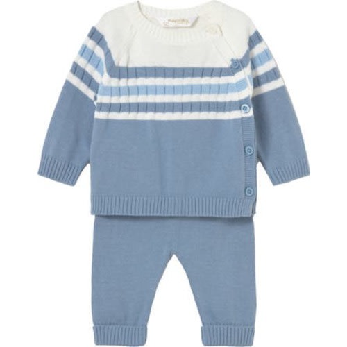 Knitted Striped Outfit, 2M