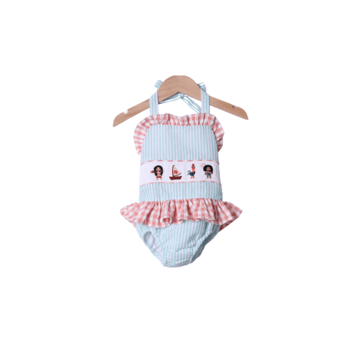 Smocked Ocean Princess One Piece Swimsuit