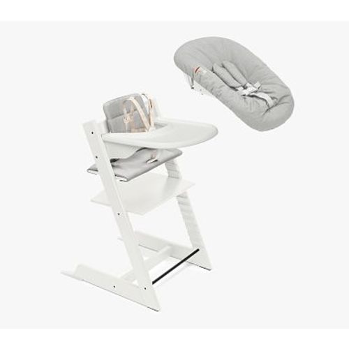 Stokke Tripp Trapp® High Chair² White, Anthracite Cushion, White Tray, Newborn Set