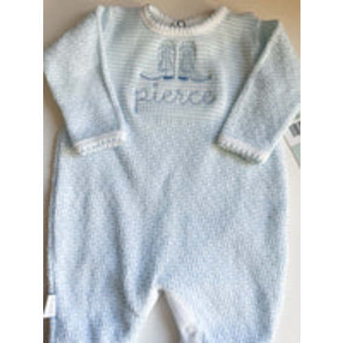 Paty BLUE Knit Romper with Key-Hole Back – Stitchin' Pretty