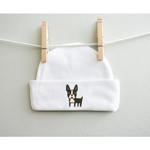Boston Terrier Baby Beanie, Soft Cotton Newborn Hat Gift