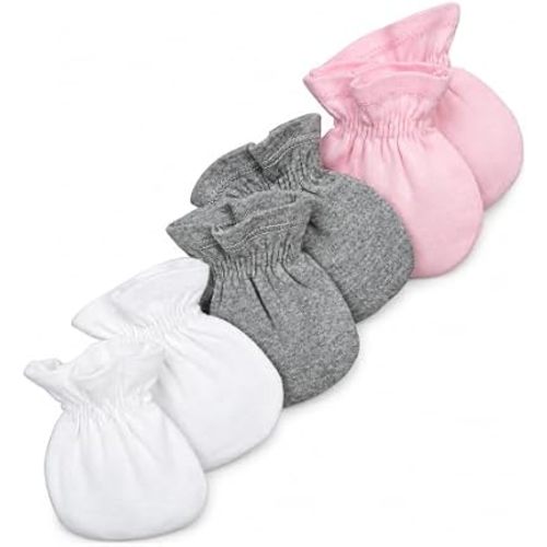 Burt's Bees Baby Unisex Baby Mittens, Infant Scratch Protection Mitts, 3 Pk