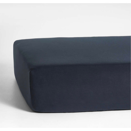 Supersoft Midnight Navy Blue 100% Organic Cotton Gauze Baby Crib Fitted Sheet