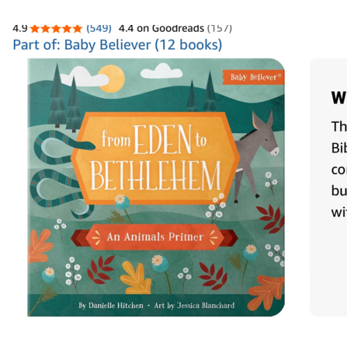 From Eden to Bethlehem: Teaching Animals Through Scripture | A Christian Board Book | Ages 0–4 (Baby Believer)